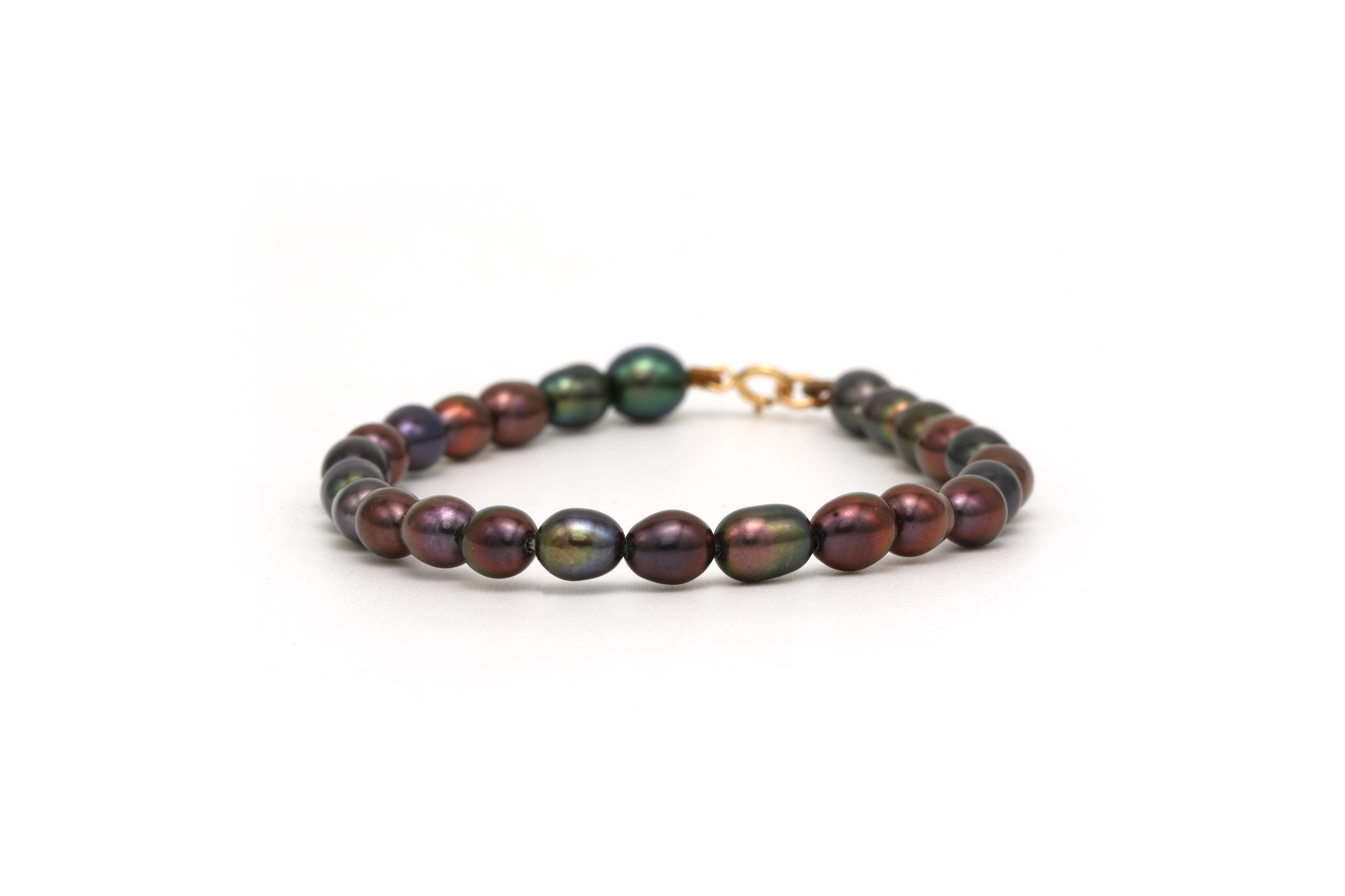 Bracelet contemporain en or jaune 18 carats et perles - - 1