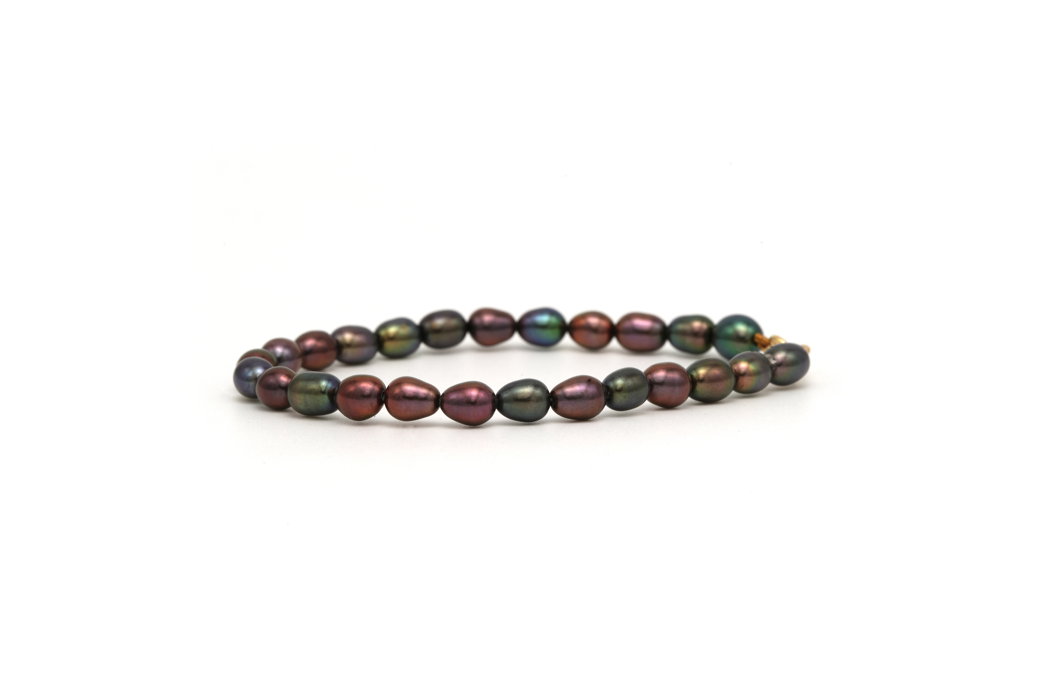 Bracelet contemporain en or jaune 18 carats et perles - - 2
