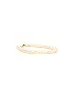 Bracelet contemporain en or jaune 18 carats et perles - 2