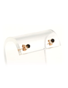 Boucles d'oreilles contemporaines en or jaune 9 carats serties de saphirs - 7