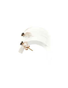 Boucles d'oreilles contemporaines en or jaune 9 carats serties de saphirs - 5