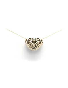 Pendentif contemporain en or blanc 14 carats serti de diamants "taille" brillant (+-0.266ct) - 4