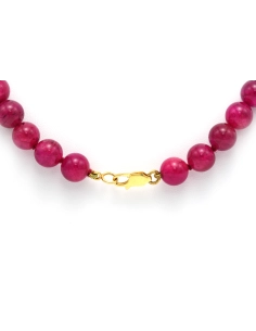 Collier contemporain en or jaune 18 carats et perles de rubis - 5