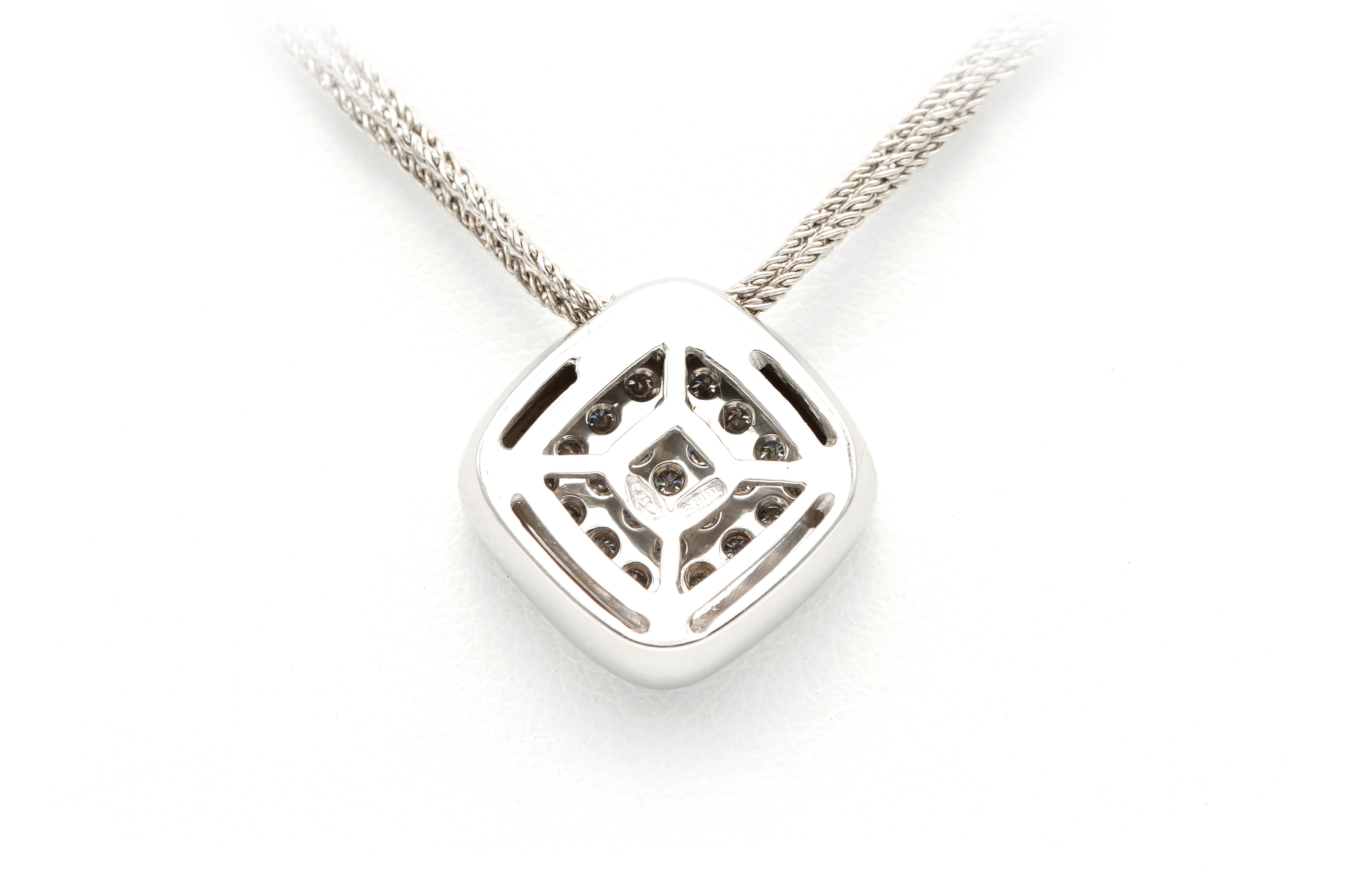 Collier contemporain en or blanc 18 carats serti de diamants "taille" brillant (0,62ct) - 5