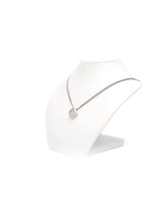 Collier contemporain en or blanc 18 carats serti de diamants "taille" brillant (0,62ct) - 2