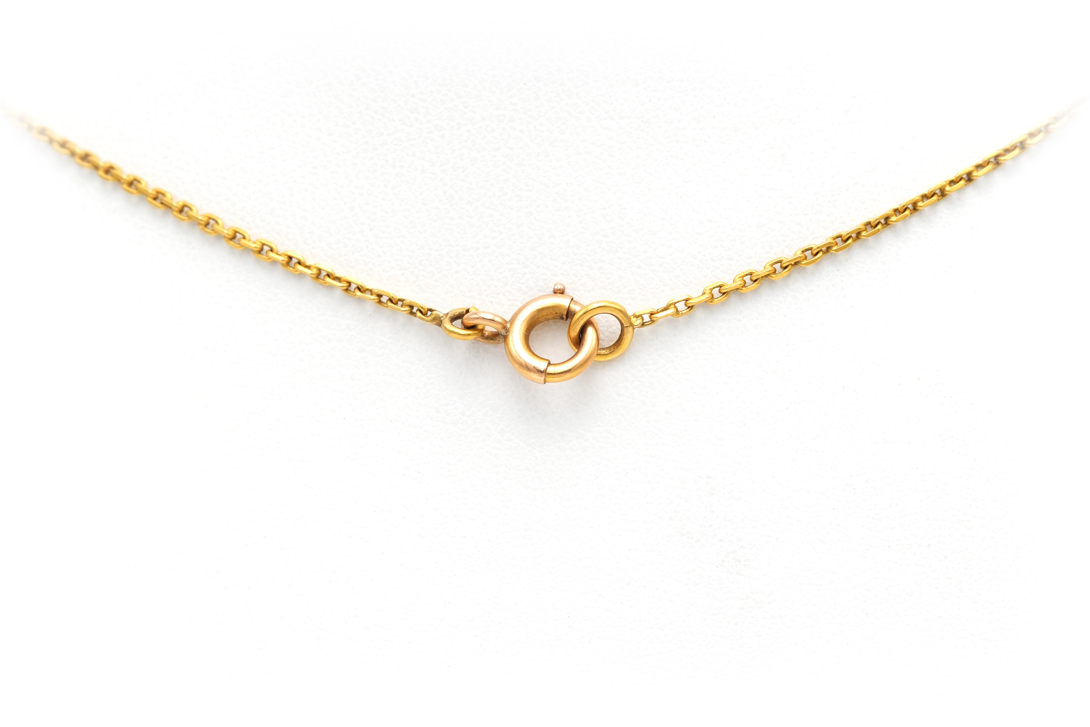 Collier montre Napoléon III en or jaune 18 carats serti de rubis et de diamant "taille" rose - 6