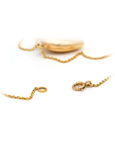 Collier montre Napoléon III en or jaune 18 carats serti de rubis et de diamant "taille" rose - 7