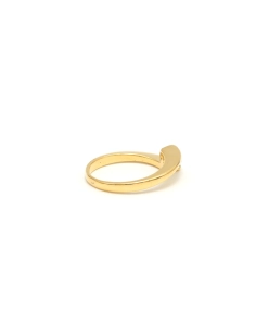 Bague contemporaine en or jaune 18 carats sertie d'un diamant "taille" brillant (+-0.25ct) - 5