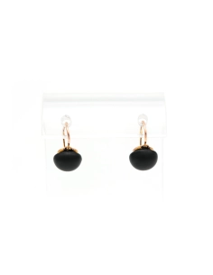 Boucles d'oreilles Napoléon III en or 18 carats serties d'onyx - 3