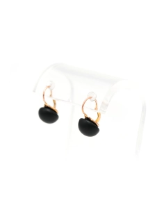 Boucles d'oreilles Napoléon III en or 18 carats serties d'onyx - 4