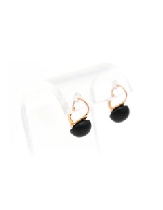 Boucles d'oreilles Napoléon III en or 18 carats serties d'onyx - 7