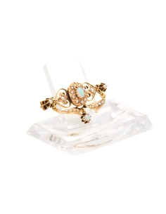 Broche Art Nouveau en or jaune 18 carats sertie d'opales et de perles - 7