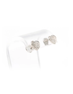 Boucles d'oreilles contemporaines en or blanc 18 carats serties de diamants "taille" brillant (+-0.31ct) - 7
