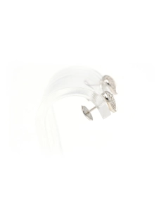Boucles d'oreilles contemporaines en or blanc 18 carats serties de diamants "taille" brillant (+-0.31ct) - 6