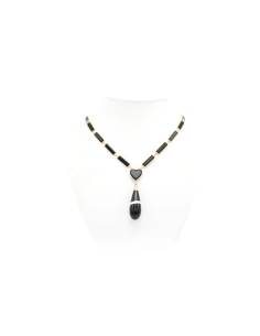 Collier Nap III en or 18 carats serti d'onyx et d'agates - 1