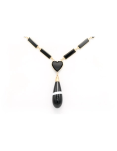 Collier Nap III en or 18 carats serti d'onyx et d'agates - 4
