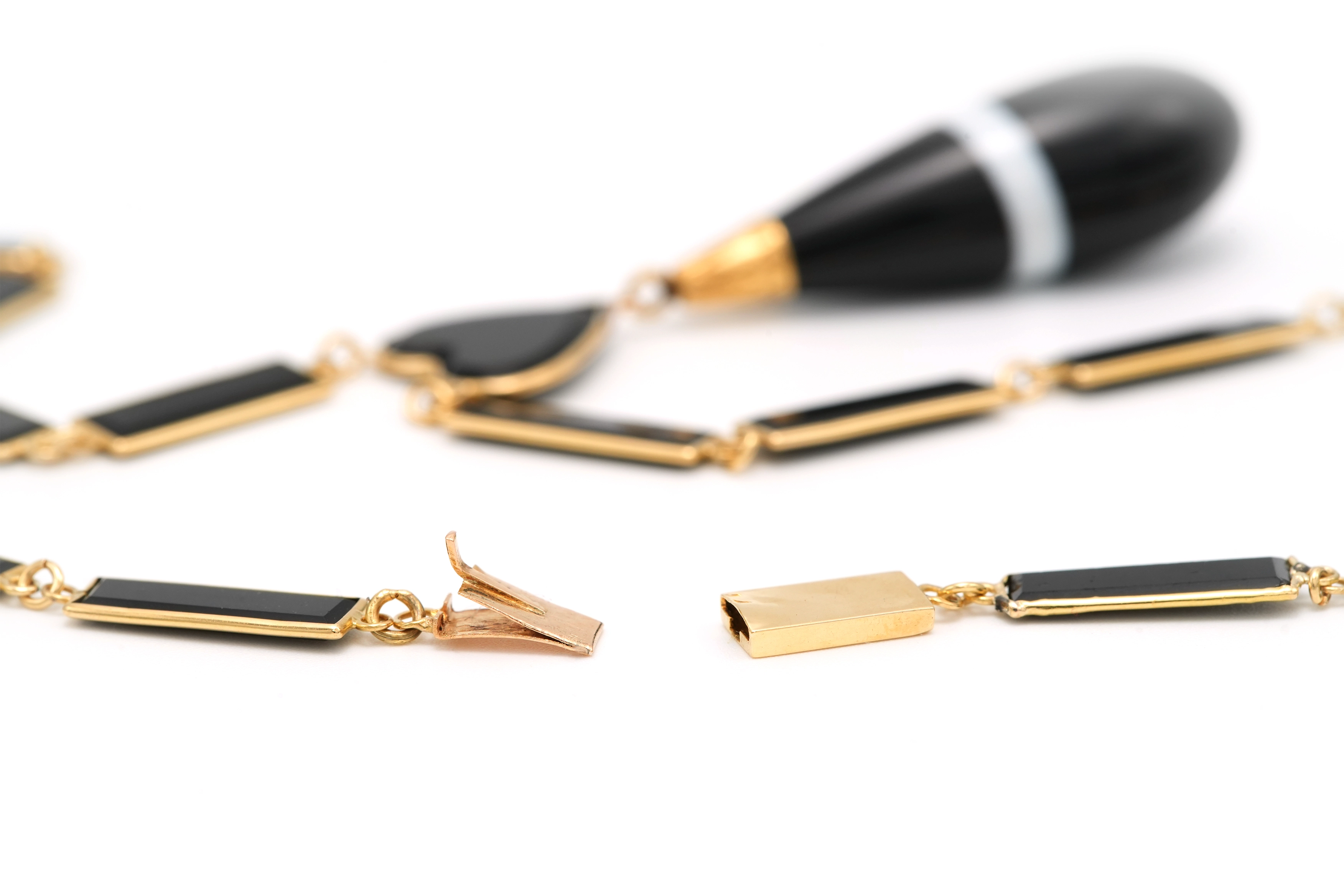 Collier Nap III en or 18 carats serti d'onyx et d'agates - 6