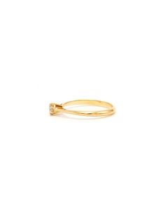 Solitaire contemporain en or jaune 18 carats serti d'un diamant "taille" brillant (+-0.1ct) - 3