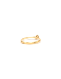 Solitaire contemporain en or jaune 18 carats serti d'un diamant "taille" brillant (+-0.1ct) - - 5
