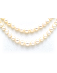 Collier contemporain en perles avec fermoir en or blanc 18 carats et turquoise - 5