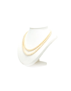 Collier contemporain en perles avec fermoir en or blanc 18 carats et turquoise - 3
