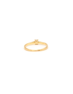 Solitaire contemporain en or jaune 18 carats serti d'un diamant "taille" brillant (+-0.09ct) - 4