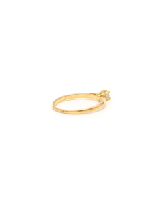 Solitaire contemporain en or jaune 18 carats serti d'un diamant "taille" brillant (+-0.09ct) - 5