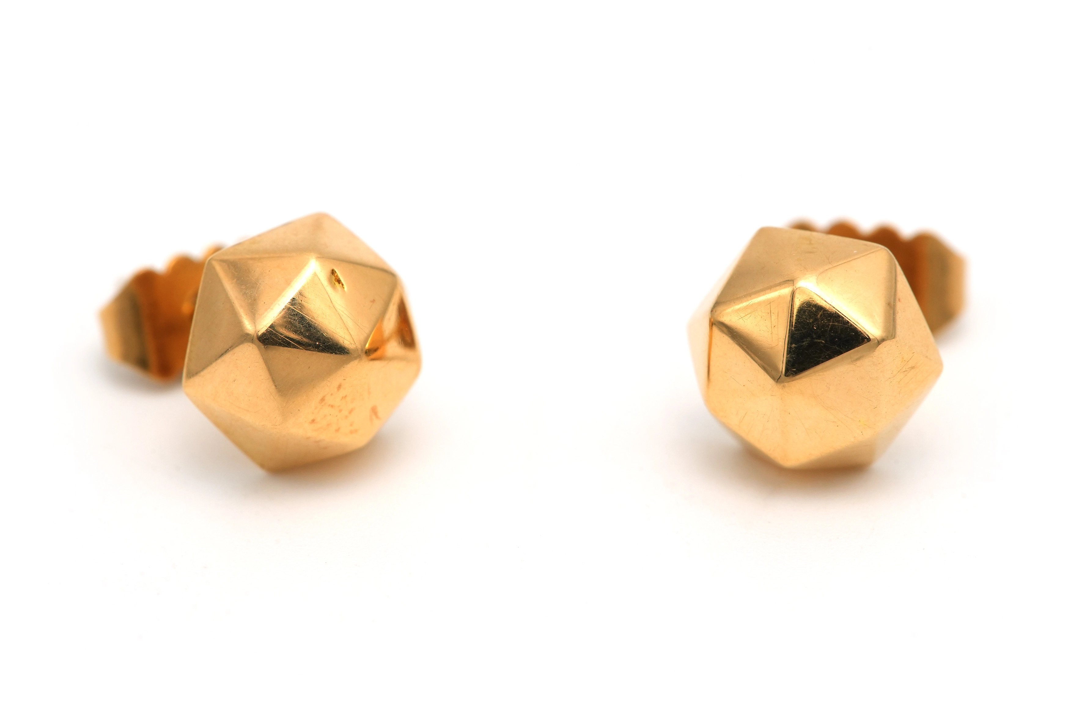 Boucles d'oreilles Art Déco en or jaune 18 carats - - 1