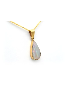 Pendentif contemporain en or jaune 18 carats serti d'une opale - 3