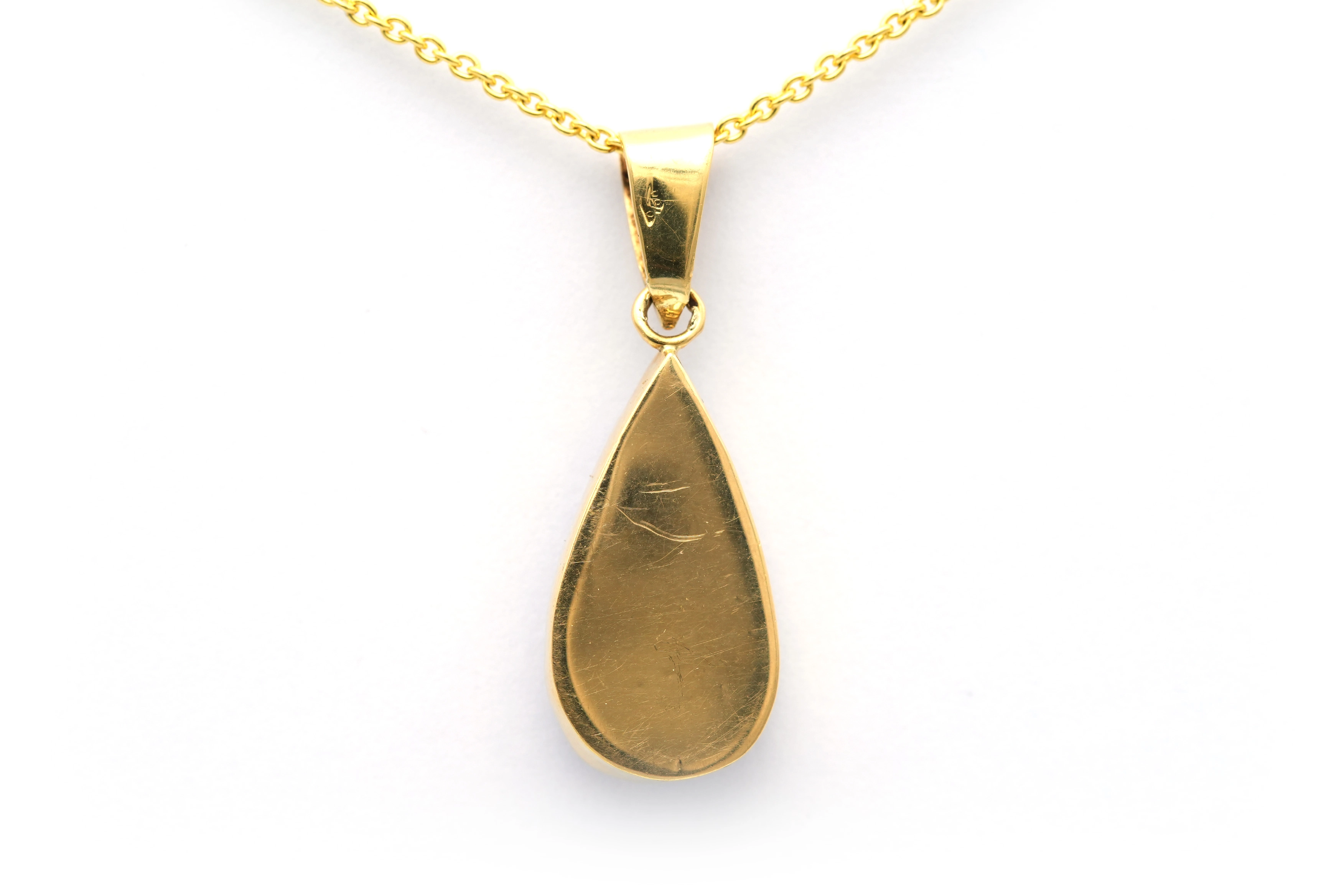 Pendentif contemporain en or jaune 18 carats serti d'une opale - 4