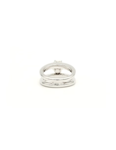 Bague contemporaine en or blanc 18 carats sertie d'un diamant "taille" brillant (+-1.15ct) - 4