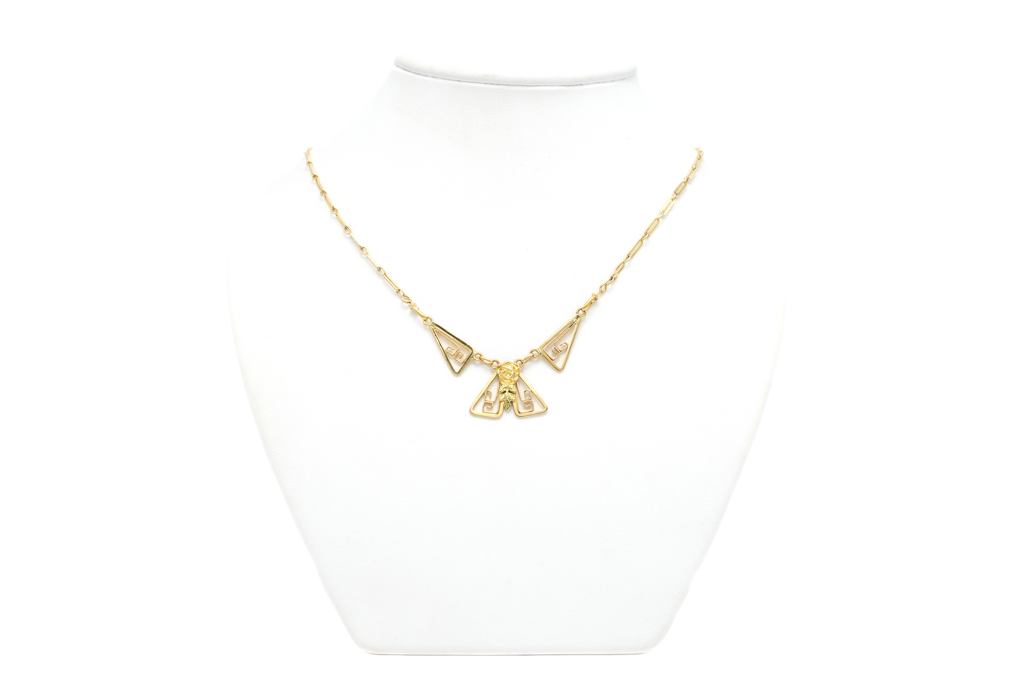 Collier Art Déco en or jaune 18 carats - 2