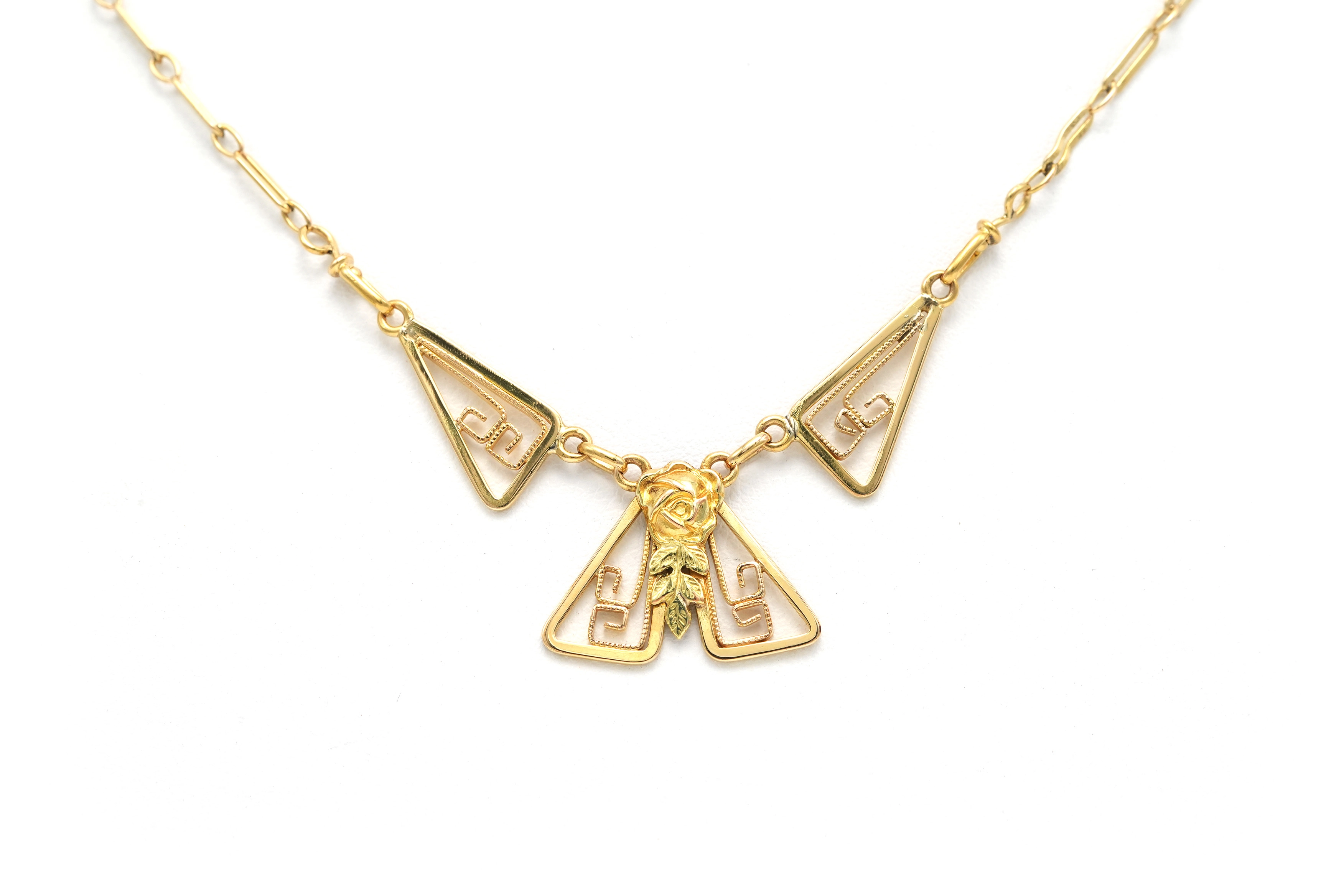 Collier Art Déco en or jaune 18 carats - 1