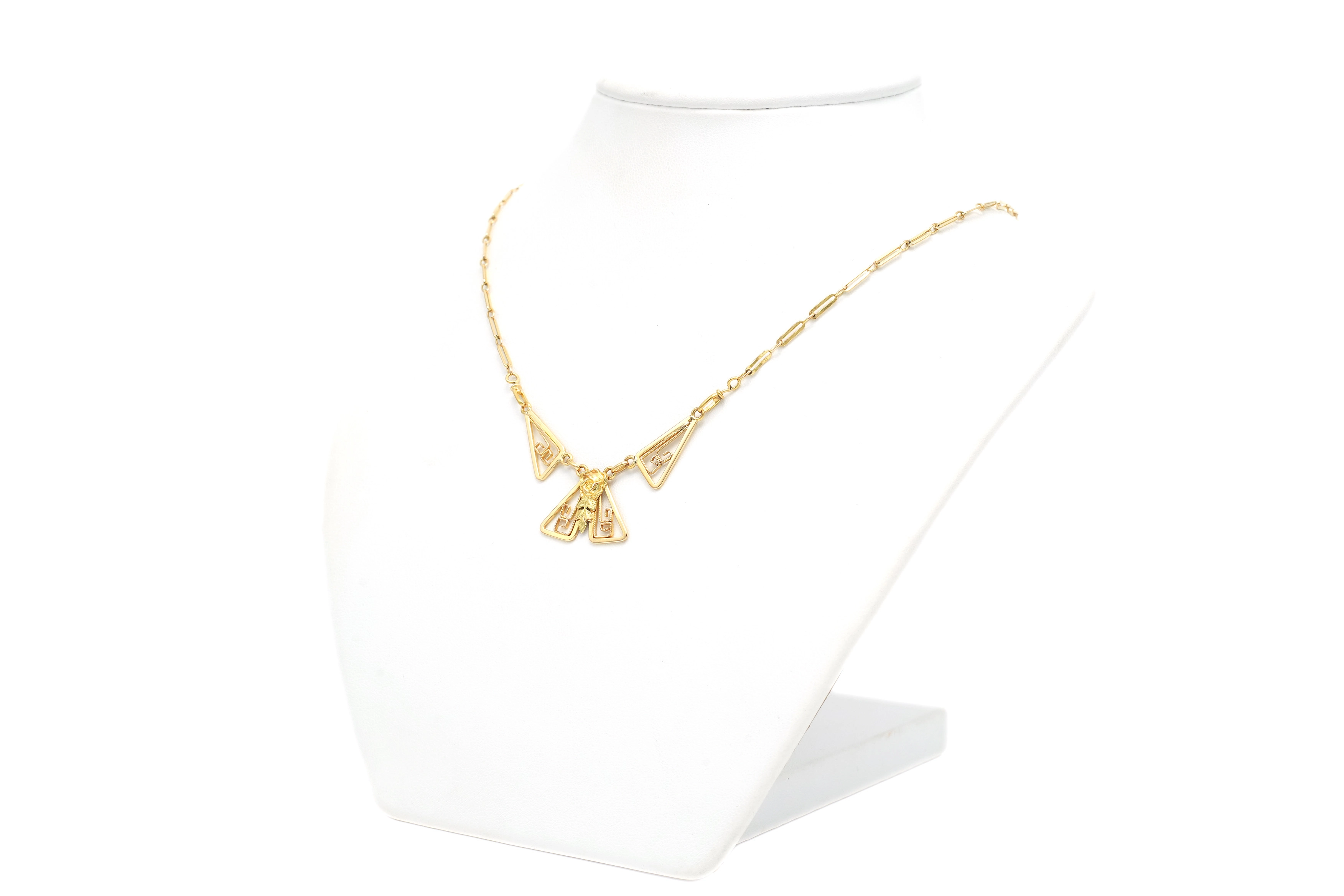Collier Art Déco en or jaune 18 carats - 3