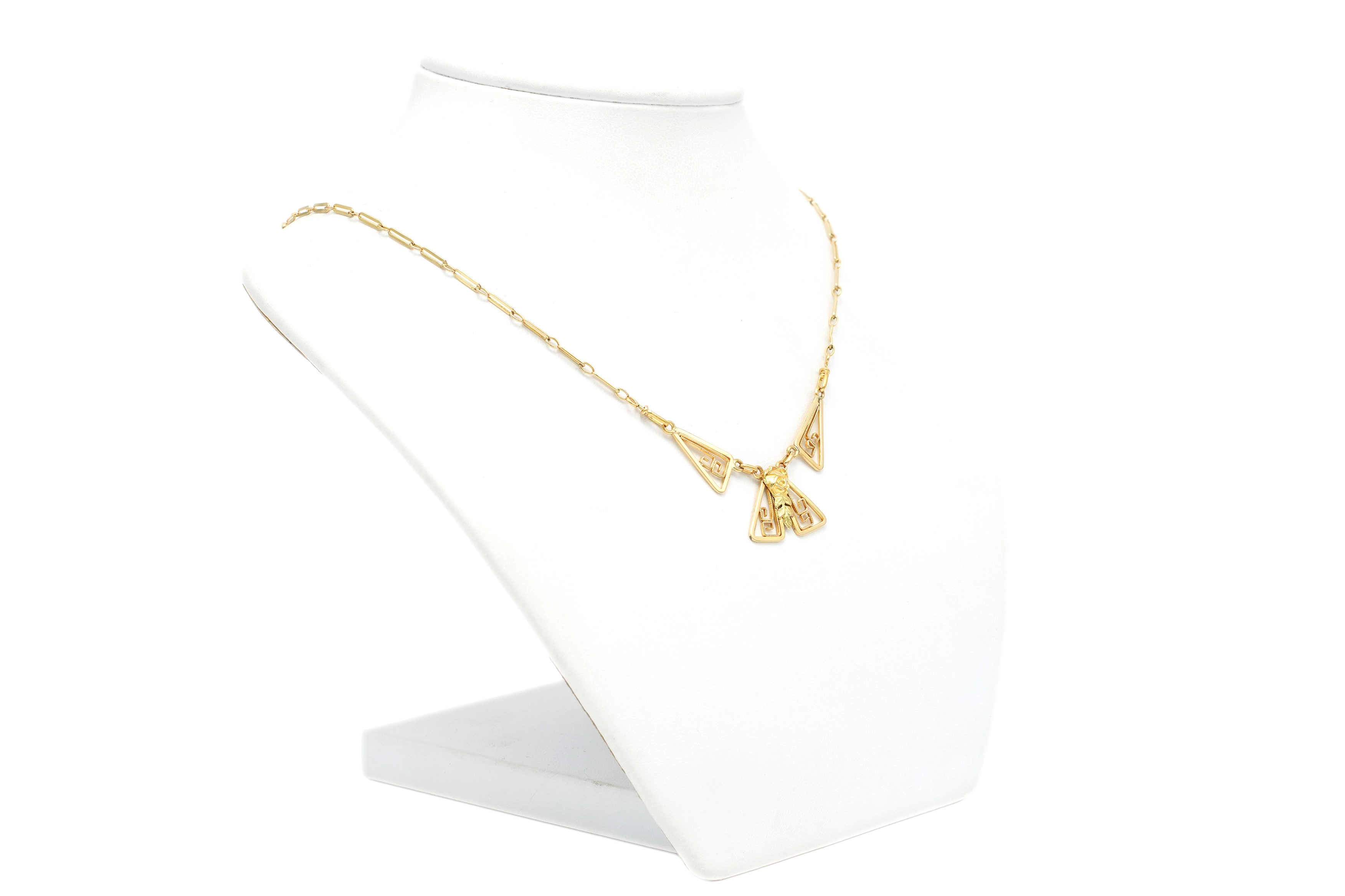 Collier Art Déco en or jaune 18 carats - 4