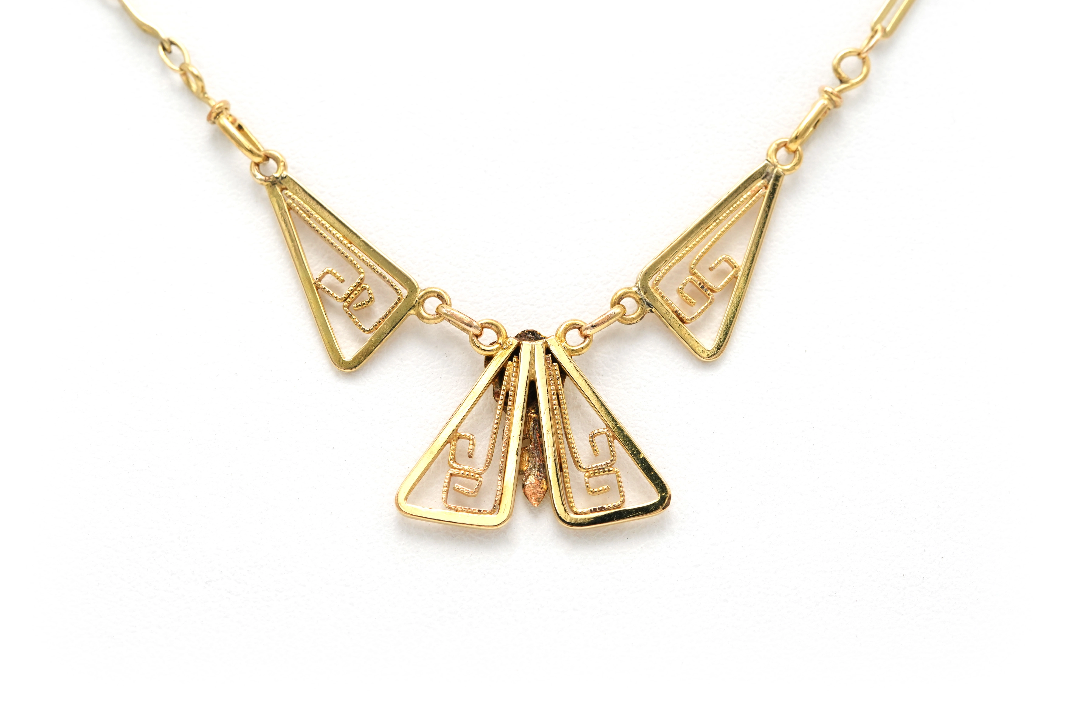 Collier Art Déco en or jaune 18 carats - 6