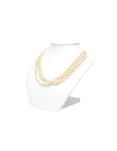 Collier Années 70 en or blanc 18 carats serti de perles et de rubis - 2