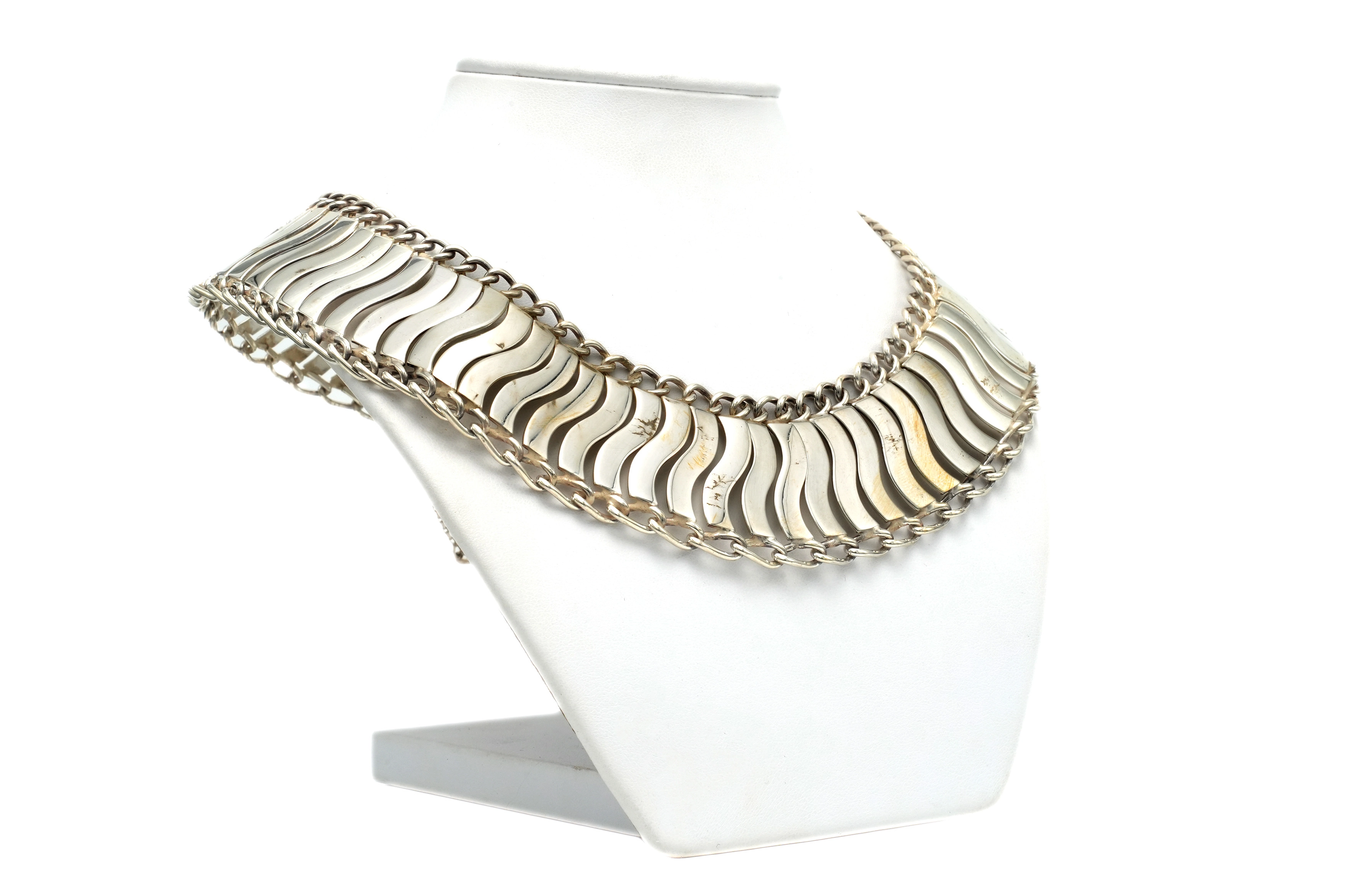 Collier contemporain en argent 925 - - 3