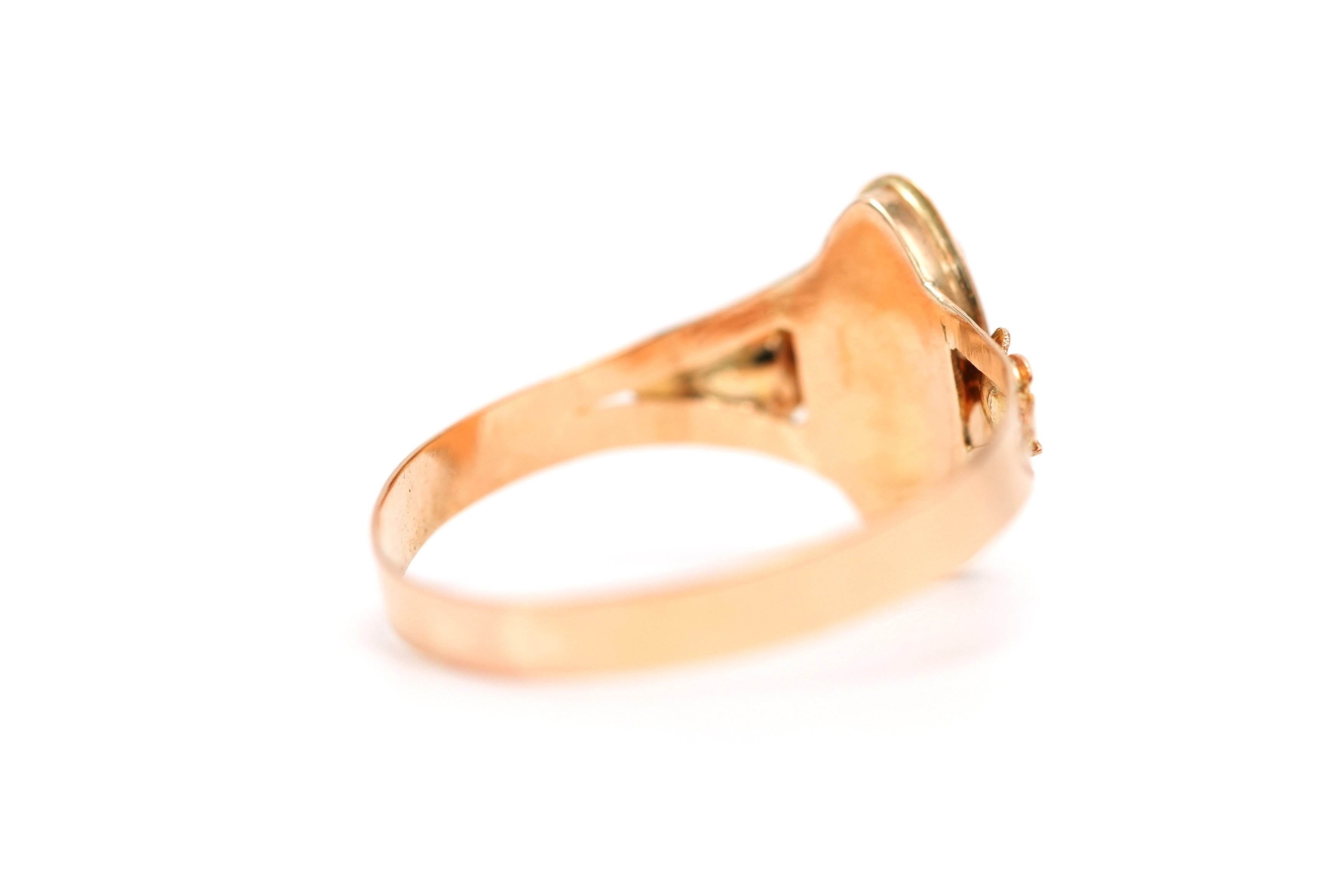 Bague Napoléon III en or jaune 18 carats sertie de perles et de strass - - 5