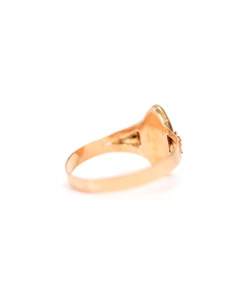 Bague Napoléon III en or jaune 18 carats sertie de perles et de strass - - 5