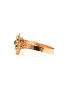 Bague Napoléon III en or jaune 18 carats sertie de perles et de strass - - 3