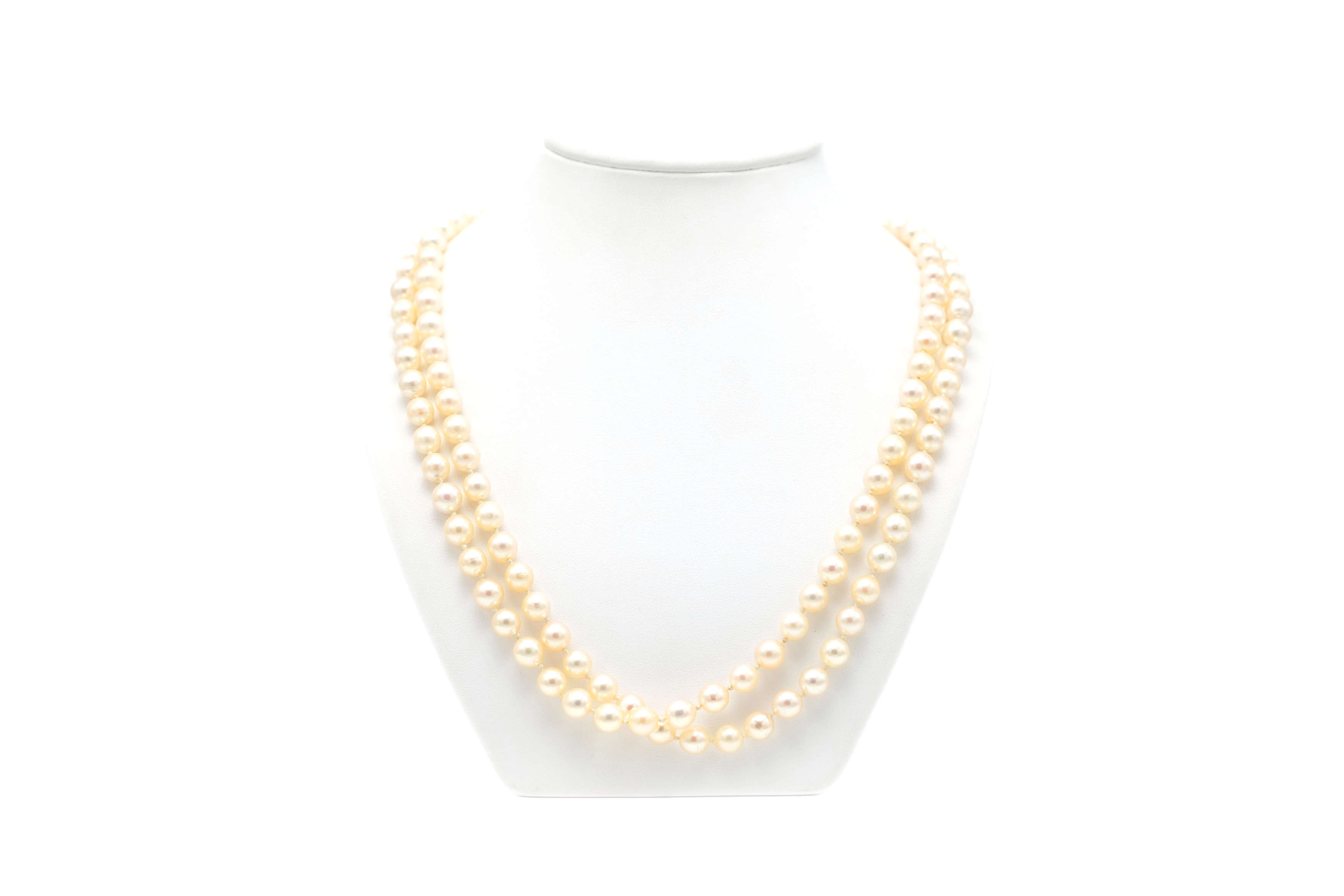 Collier Années 70 en or blanc 18 carats, émeraude et perles - 2
