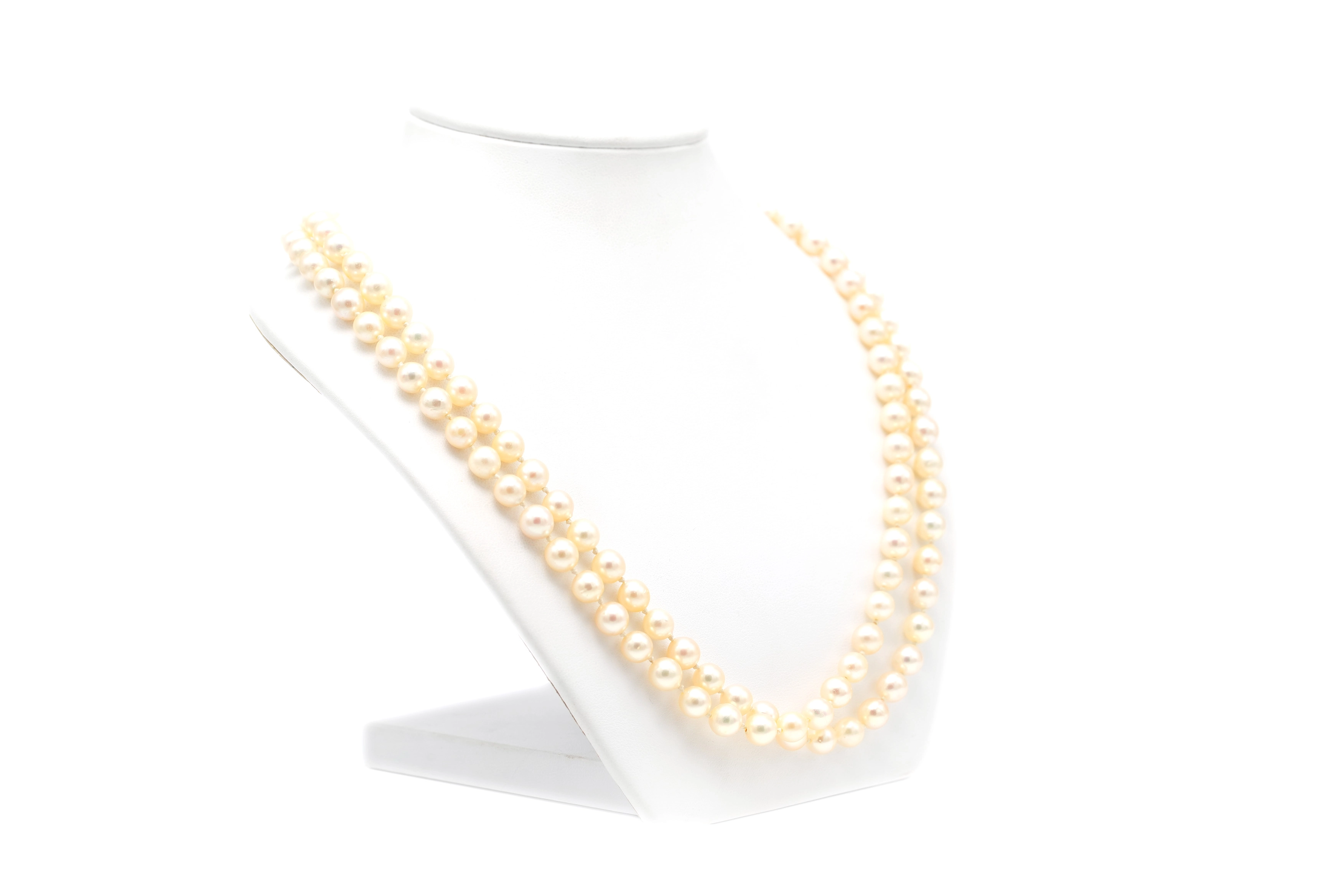 Collier Années 70 en or blanc 18 carats, émeraude et perles - 4