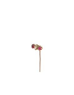 Epingle Napoléon III en or jaune 18 carats sertie de rubis et d'un diamant "taille" rose - 2