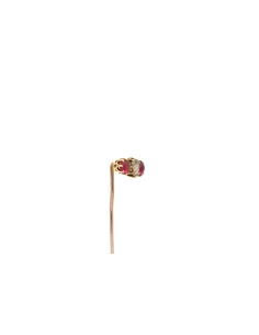 Epingle Napoléon III en or jaune 18 carats sertie de rubis et d'un diamant "taille" rose - 3