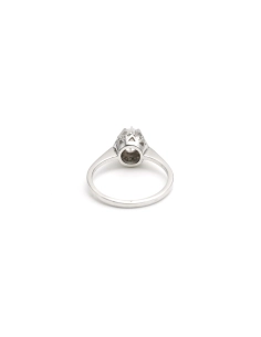 Bague contemporaine en or blanc 18 carats sertie d'un zirconium - - 4