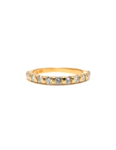 Alliance demi-américaine contemporaine en or jaune 18 carats sertie de diamants "taille" brillant (+-0.77ct) - 1