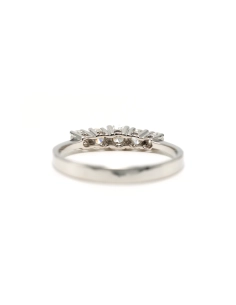 Bague contemporaine en or blanc 18 carats sertie de diamants "taille" brillant (+-0.48ct) - - 4
