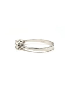 Bague contemporaine en or blanc 18 carats sertie de diamants "taille" brillant (+-0.48ct) - - 3