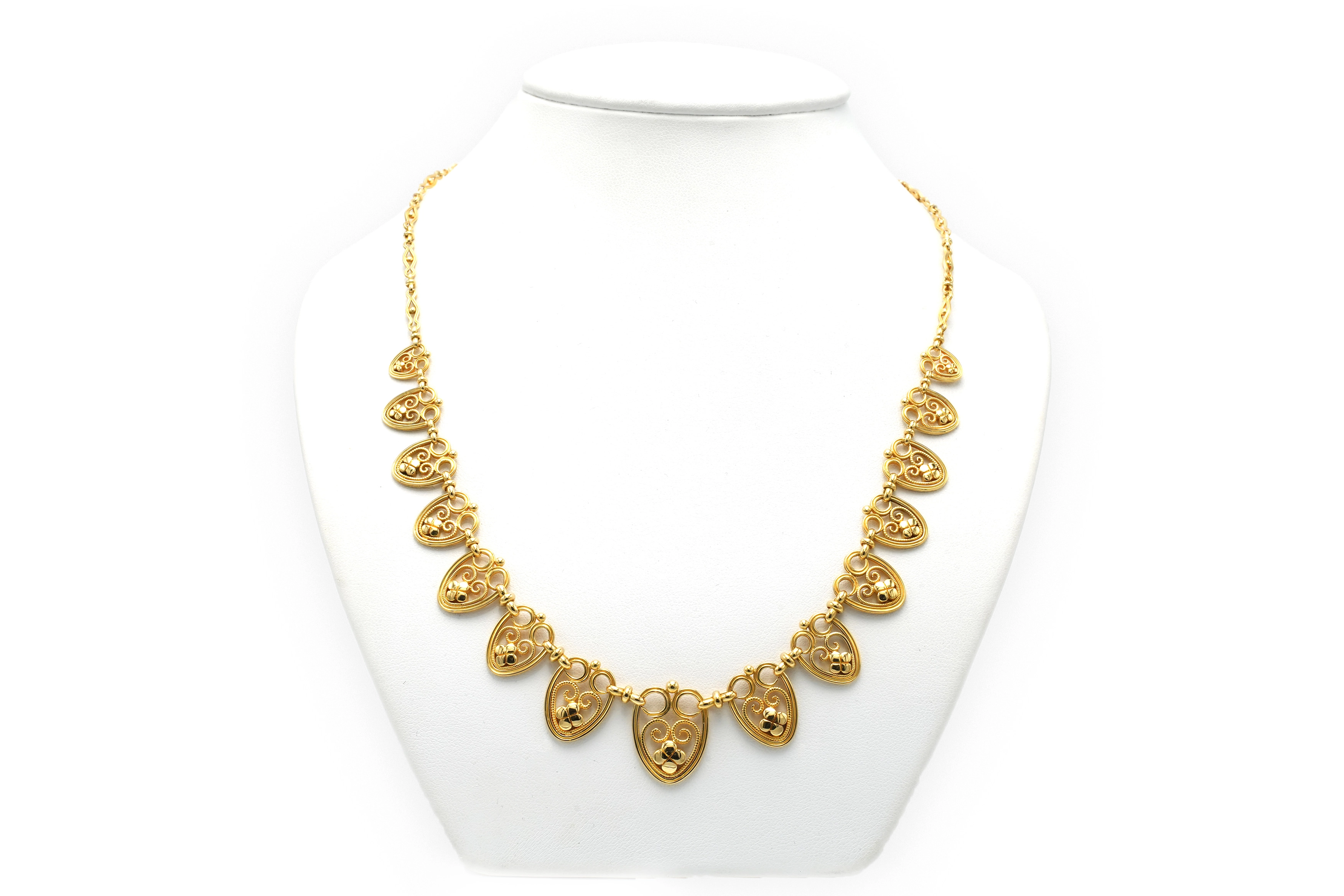 Collier Art Déco en or jaune 18 carats - 2